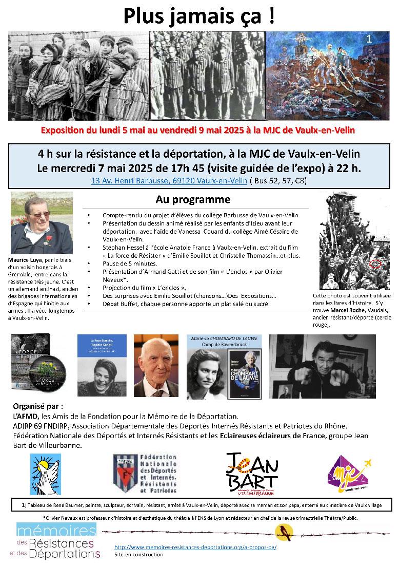 Programme de la journée du 7 mai proposée par l'AFMD du Rhône.